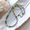 Colorful stone pearl necklace, light luxury, niche, grand and high-end feel, beaded collarbone chain, natural stone dopamine neck chain necklace Specification image